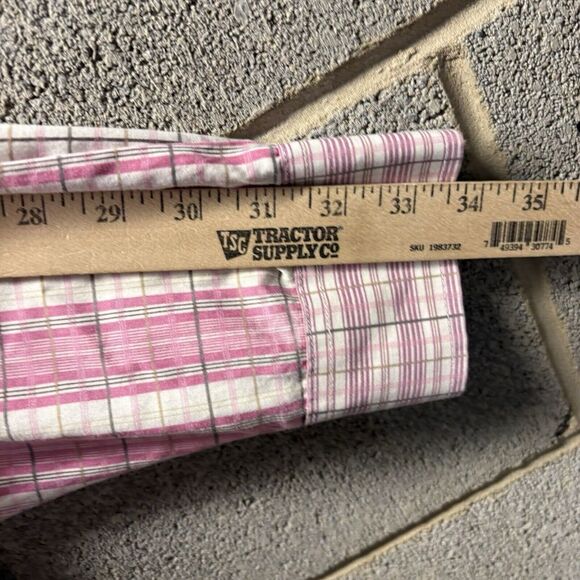 Brooklyn Xpress Shirt Men XL Paisley Flip Plaid Pocket Button Front - Picture 8 of 10